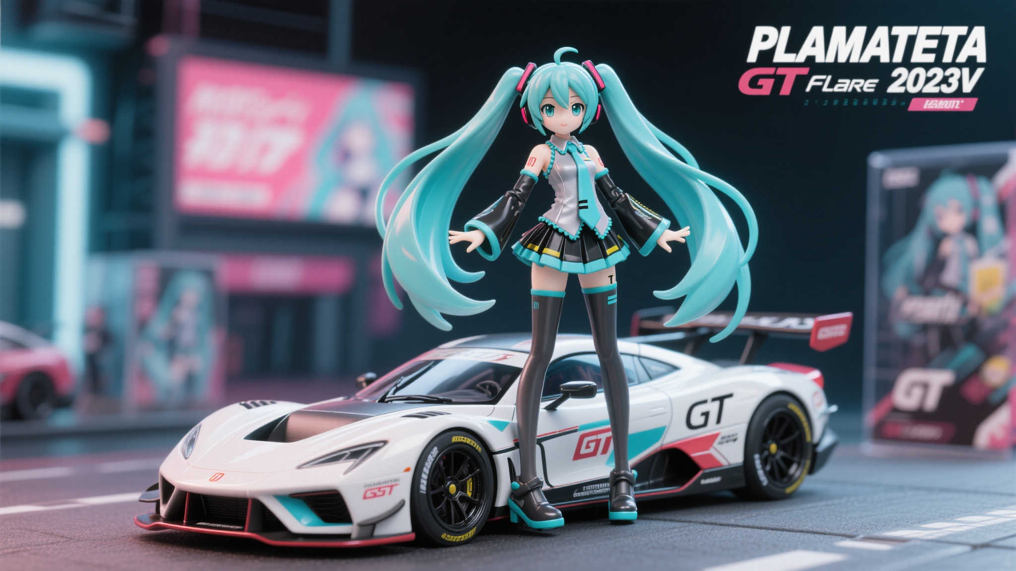 GSC《初音未来GT计划》PLAMATEA 2023赛车版未来风采 在虚拟偶像文化与模型收藏领域,初音未来无